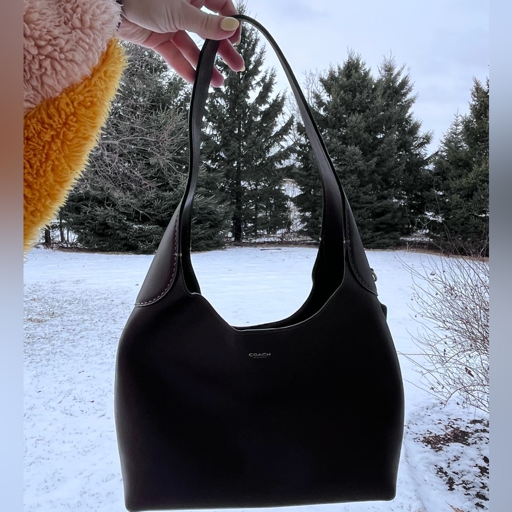 Coach Brooklyn 28 slouchy shoulder bag in maple purse NWOT - Picture 7 of 11